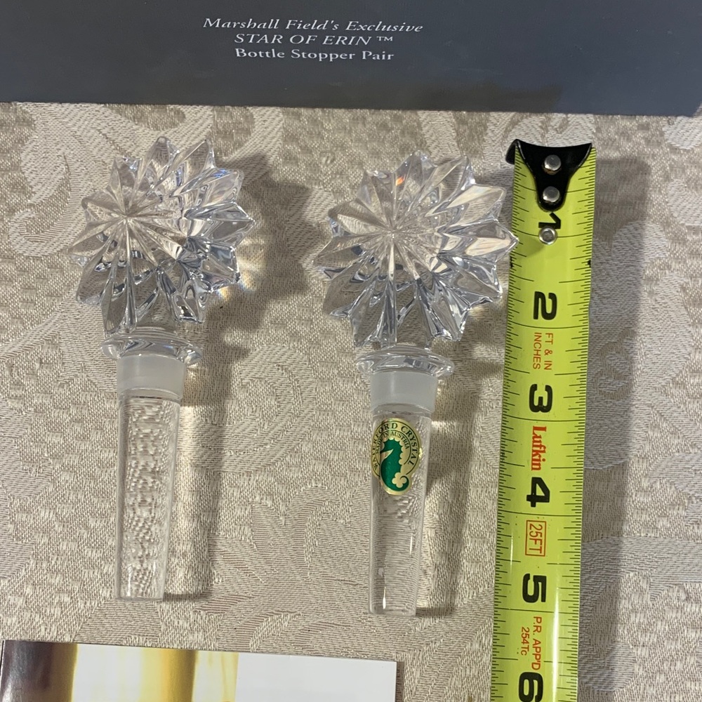 Waterford Crystal Star of Erin  Bottle Stoppers - Picture 5 of 7